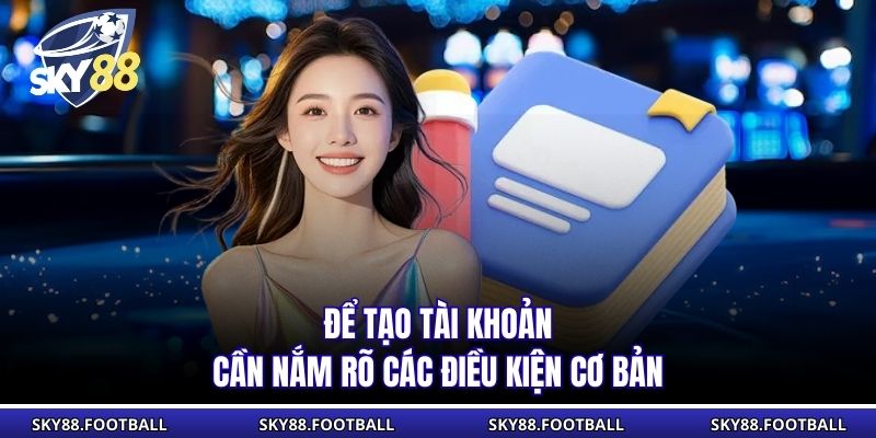 Để tạo tài khoản cần nắm rõ các điều kiện cơ bản